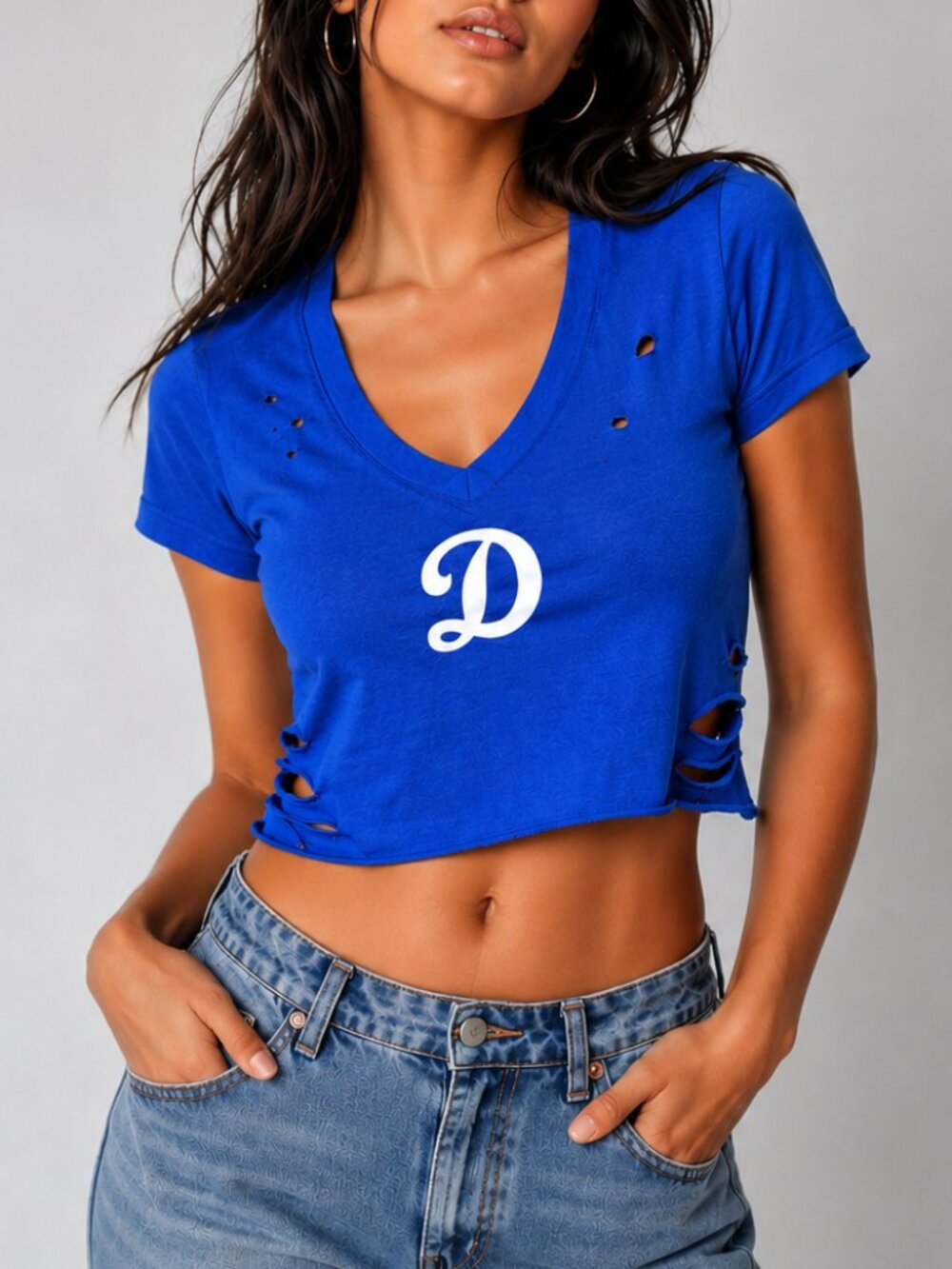 LA Dodgers baseball gameday croptop shirt